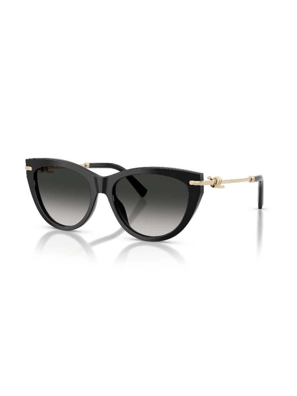 New Tiffany Women's Sunglasses Black Grey Lens Acetate Frame TF4253 80013C 55